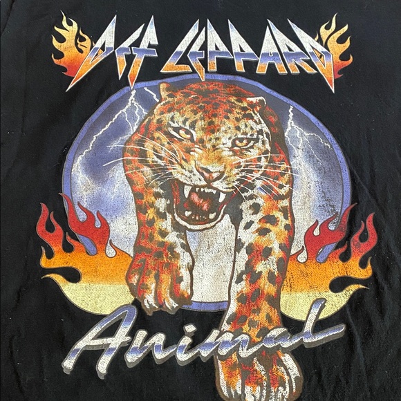 Black Def Leppard Graphic T-Shirt Vintage Style - Picture 3 of 4